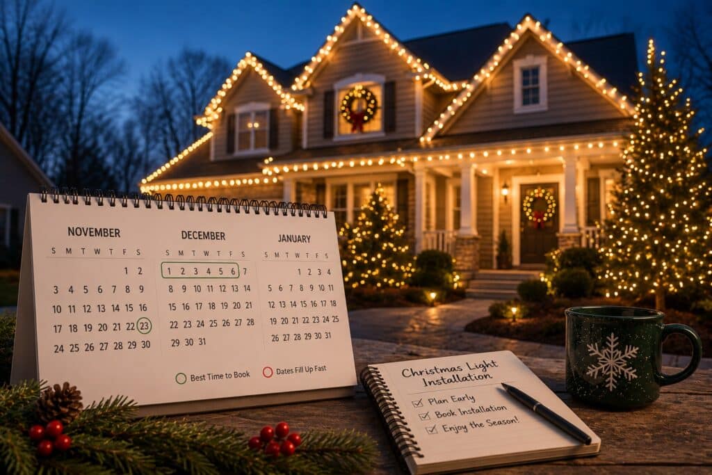 When to Book Christmas Light Installation in south jersey